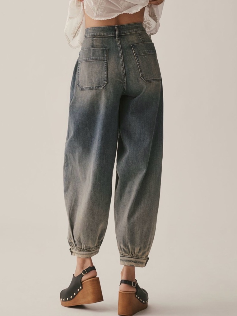 Pilcro Washed Black Relaxed Boyfriend Jeans - Picture 3 of 4